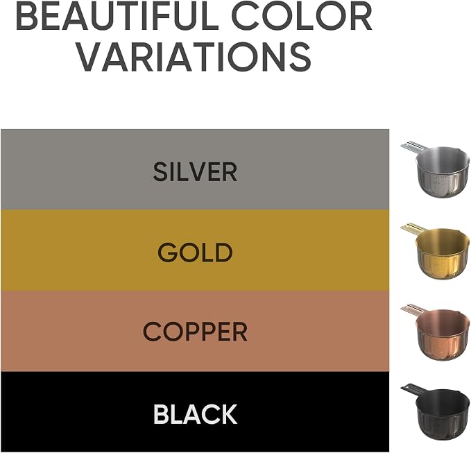Color Up 2 Cup Measuring Cup, 480ml Stainless Steel Metal, Easy-Pour Spouts - Image 6