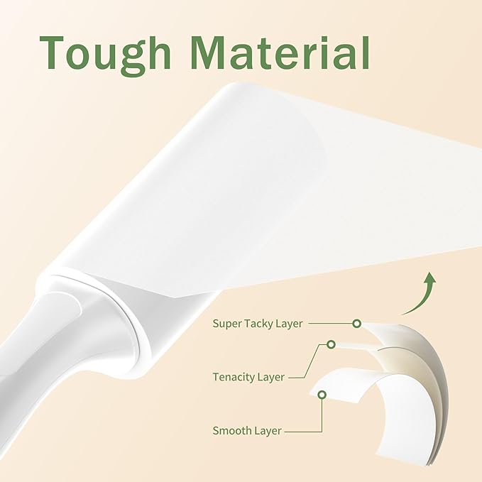 Extra Sticky Lint Roller for Pet Hairs 200 Sheets Lint Rollers for Travel 4 - Image 4