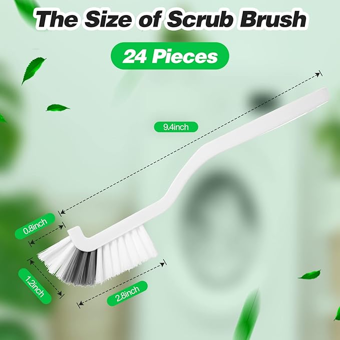 Yinkin 24 Pcs Kitchen Scrub Brush Bulk Sink Bathroom Edge Corner Cleaning Brush - Image 2