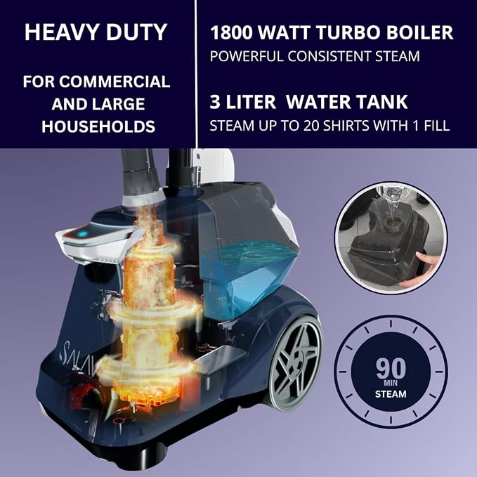 SALAV Heavy Duty Commercial Full-Size Garment Steamer - Image 4