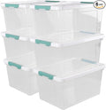 Xyskin 35 Quart Clear Large Storage Box, Plastic Storage Bins by Xyskin