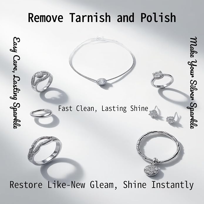 50 Pieces Jewelry Cleaning Cloths Polishing Cloths Sterling Silver, Sterling - Image 4