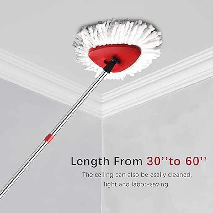 Microfiber Spin Mop Replace Head, Mops Base, Handle Compatible - Image 5