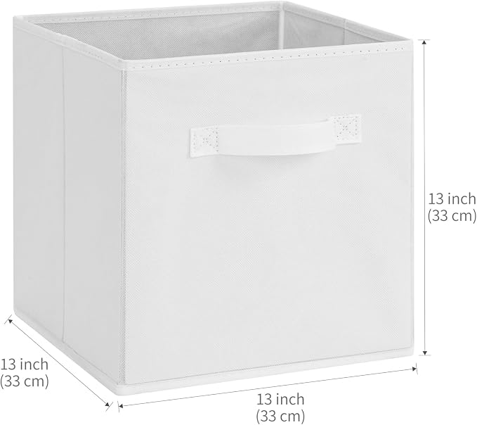 Stero 13x13x13 Inch Fabric Storage Bins 6 Pack Fun Colored Durable Storage Cubes - Image 2
