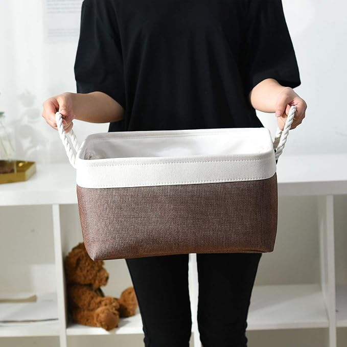 Large Storage Baskets for Shelves, Fabric Baskets for Organizing, Collapsible - Image 5