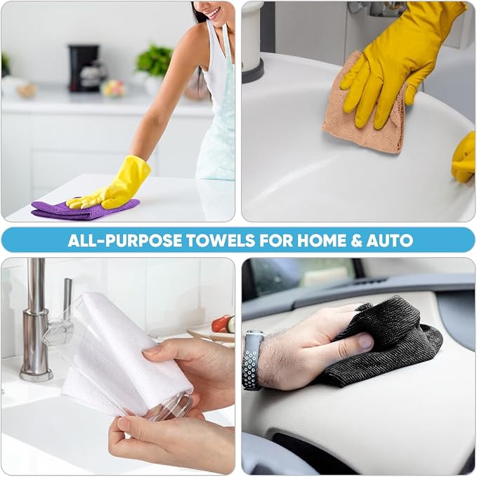 AIDEA Microfiber Cleaning Cloth Roll, Reusable Paper Towels Tear Away Cloth - Image 5