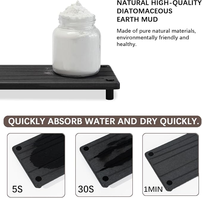 Quick Dry Sink Caddy Kitchen Sink Organizer, Water Absorbing Stone Tray - Image 2