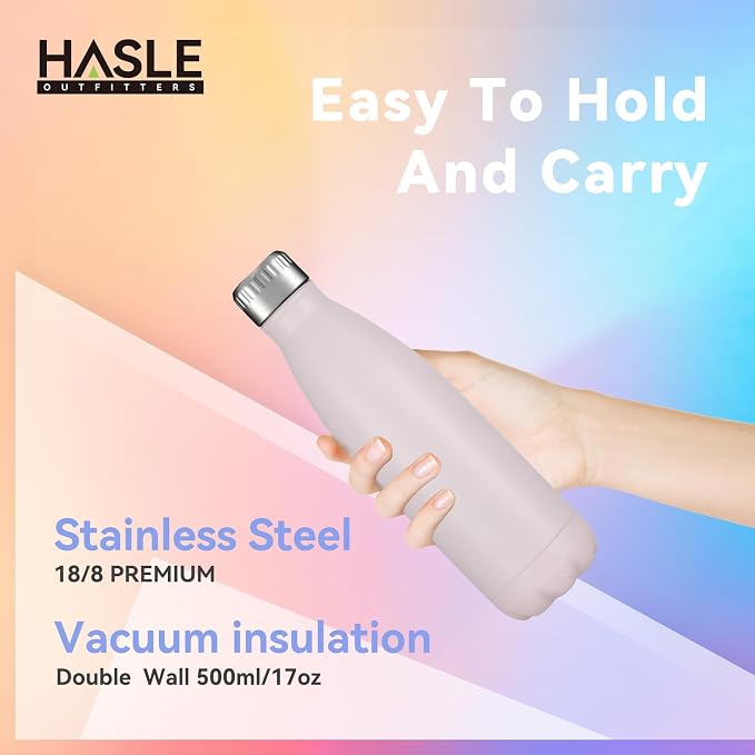 HASLE OUTFITTERS 17oz Stainless Steel Water Bottles Bulk, Vacuum Insulated - Image 3