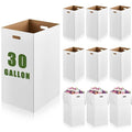 10 Pack 30 Gallon Corrugated Cardboard Trash Cans Bulk by Kritkin