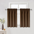 DWCN Brown Blackout Curtains for Small Window, Thermal Insulated Energy Saving by DWCN