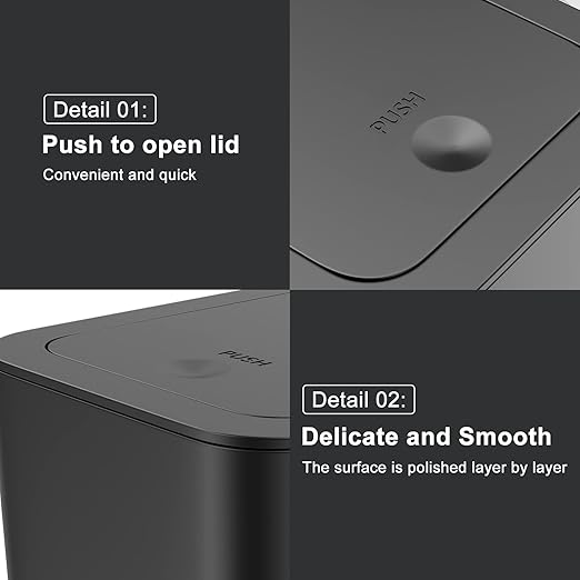 N. NETDOT 3 Pack 10 Liter Small Trash Can - Image 6