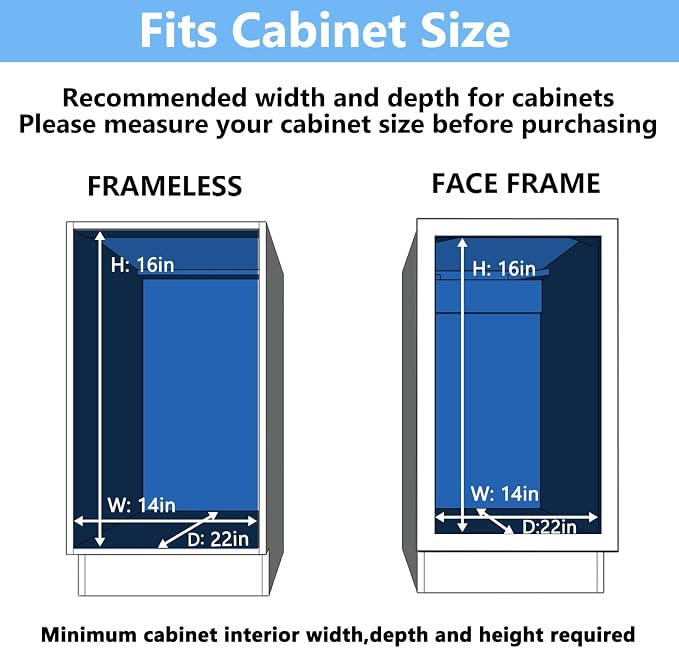 2 Tier Individual Pull Out Cabinet Organizer 13½" W x 21½" D, Heavy Duty - Image 4