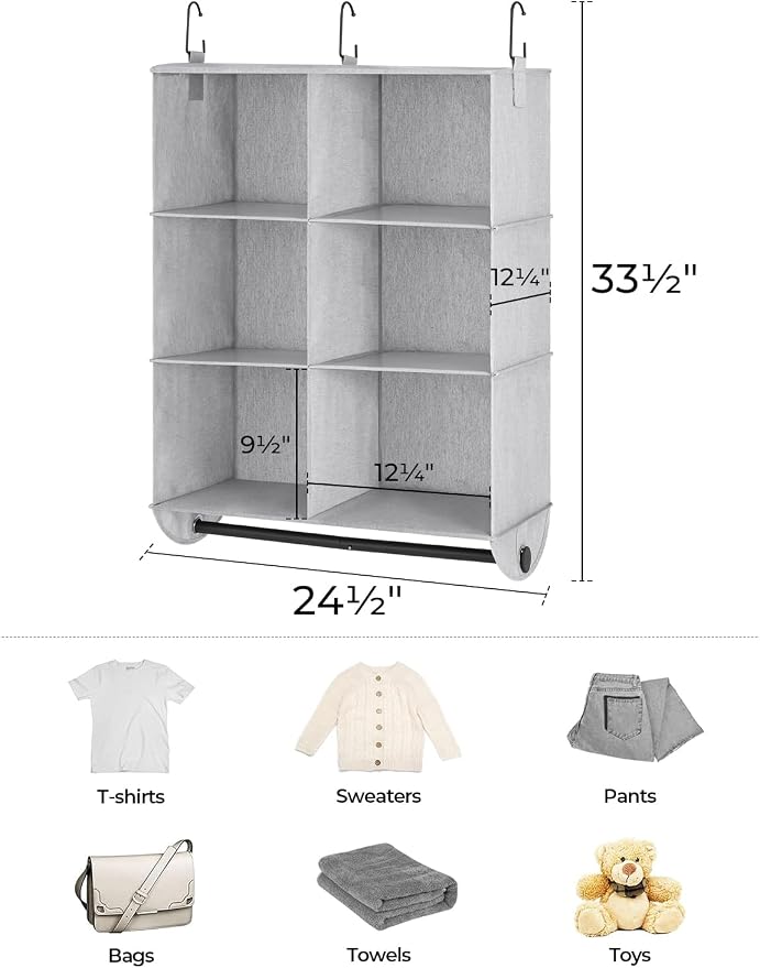 StorageWorks Hanging Closet Organizer - Image 3
