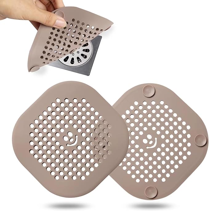2 Pack Drain Hair Catcher Silicone Shower Drain Protector Sink Drain Strainer by Couidlmakeslifecolorful