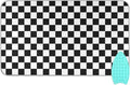Black White Checkered Plaid Ironing Mat by Tatenale