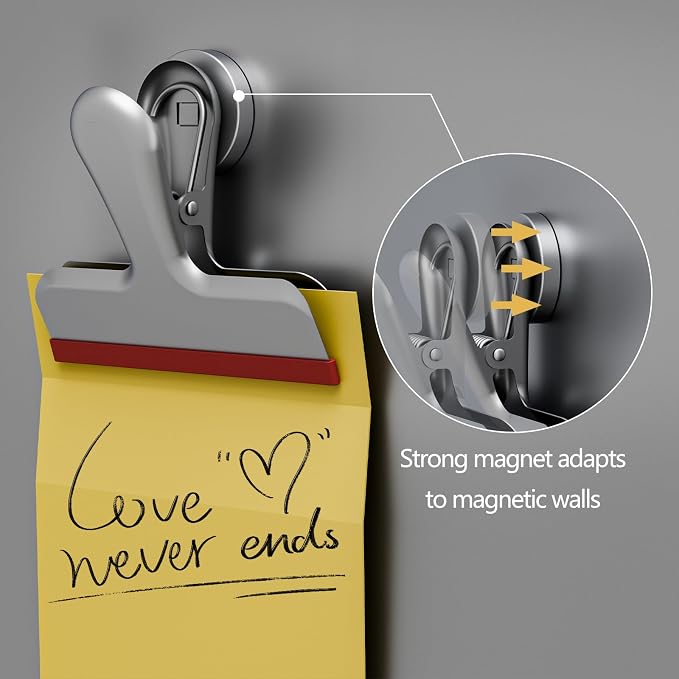 HOUSE AGAIN 8 Pack Stainless Steel Magnetic Chip Bag Clips Covered - Image 3