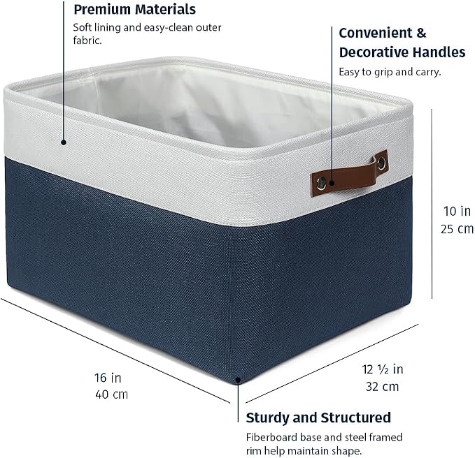 OrganiHaus Extra Large Fabric Storage Bins - Image 2