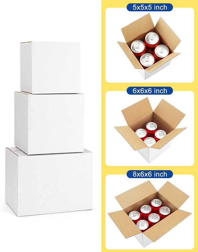 Assorted-Sizes-Shipping-Boxes-45-Pack: 5x5x5 & 6x6x6 & 8x6x6 - Image 2
