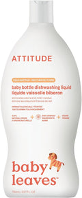 ATTITUDE Baby Dish Soap and Bottle Cleaner, EWG Verified Dishwashing Liquid by ATTITUDE