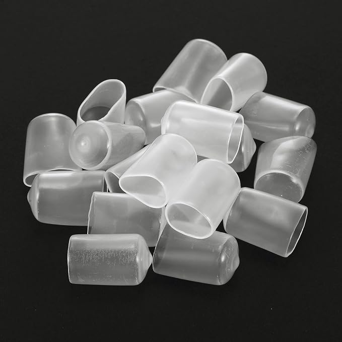 uxcell 20pcs Rubber End Caps Protective Caps 20mm ID Vinyl PVC Round Tube Bolt - Image 4