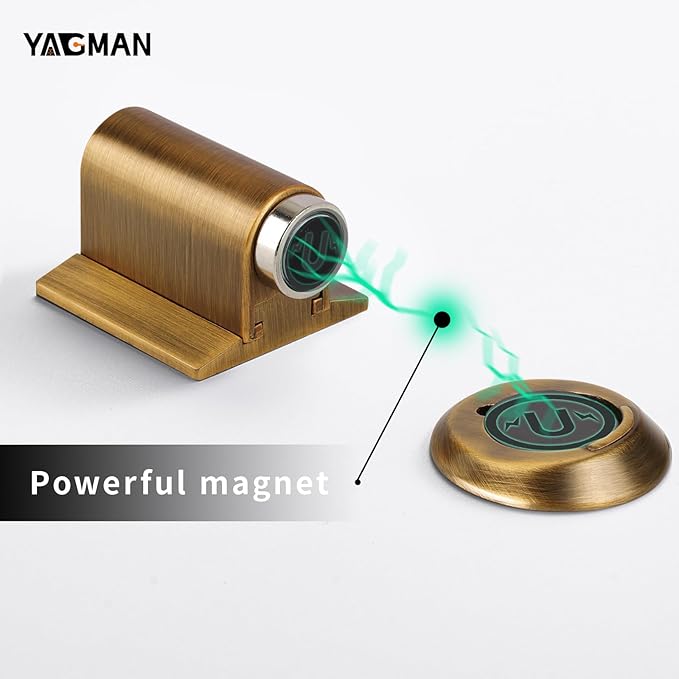 1 Pack Magnetic Door Stoppers Retractable Bottom of Door Holder No Drilling - Image 3