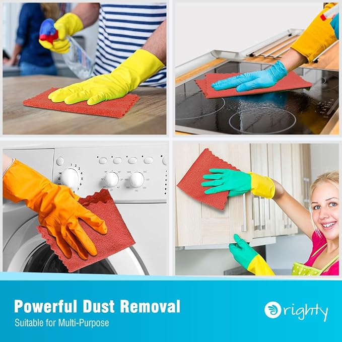 Orighty Cleaning Cloths, Shop Towels 50 Pack, Shop Rags Reusable, Microfiber - Image 6