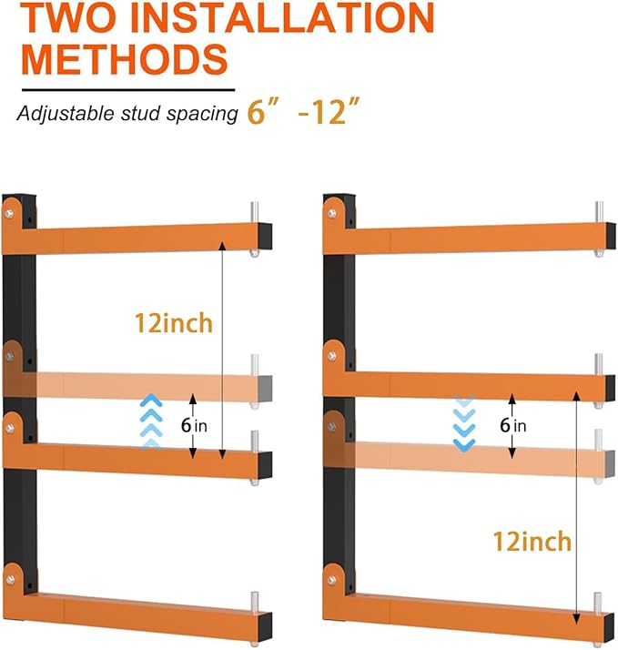 Lumber Storage Rack Wall-Mounted Lumber Racks Heavy Duty Wood Storage Rack - Image 3