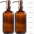 GMISUN Amber Glass Soap Dispenser, 2 Pack Bathroom Hand Soap Dispensers by GMISUN