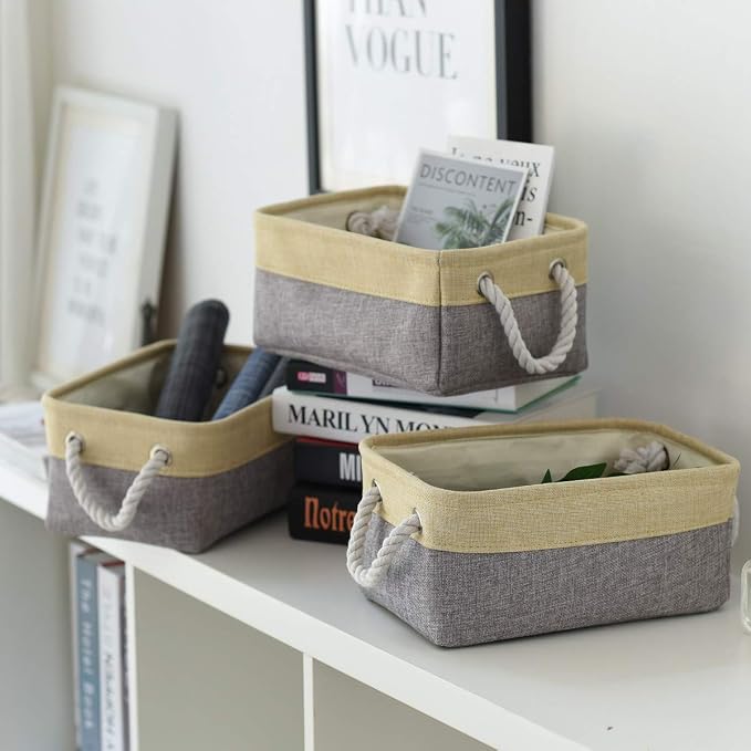 Fabric Storage Baskets for Organizing Small Baskets for Shelves, Decorative - Image 4