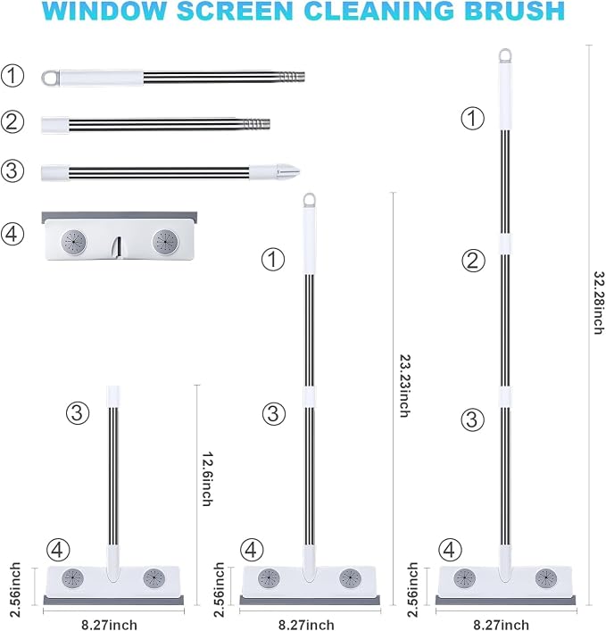 IMHO Mesh Screen Cleaner, Glass Wiper, Dust Paper Clip，3 in 1 Wet and Dry - Image 7