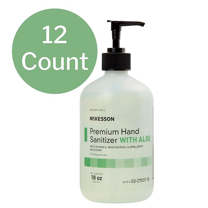 McKesson Hand Sanitizer with Aloe, 18 oz Pump Bottle – Bulk, 70% Ethyl Alcohol - Image 7