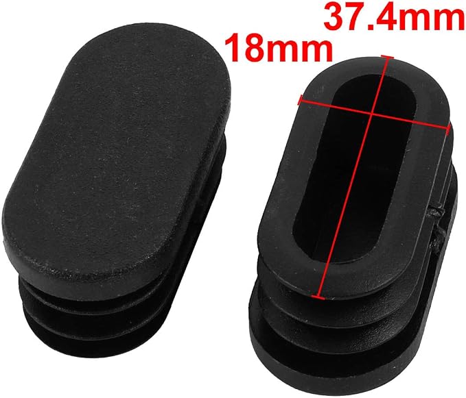 uxcell 40mmx20mm Plastic Non Slip Oval Chair Table Leg Protectors Cap Tube - Image 2