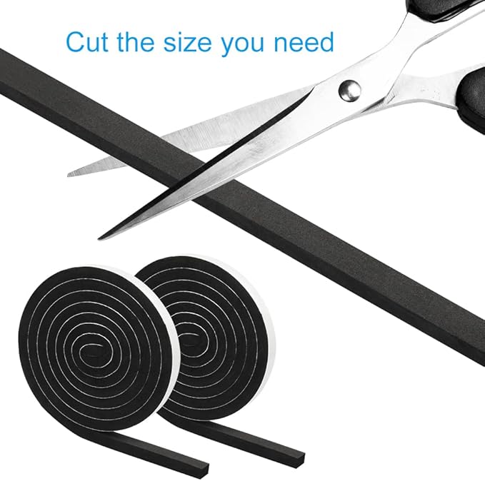 Weather Stripping Door Seal, 1/2 Inch Wide X 3/8 Inch High Density Foam Tape - Image 3