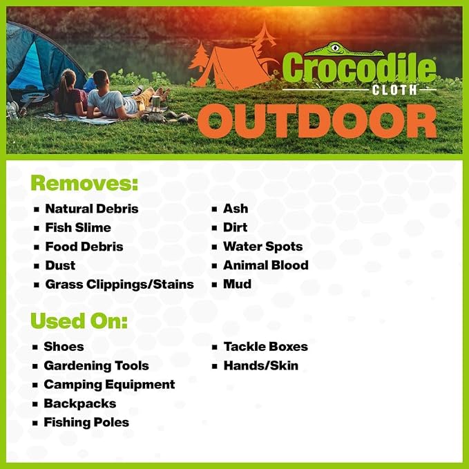 Crocodile Cloth Outdoor Cleaning Wipes – 8 Packs/640 Total Count Plant-Based - Image 4
