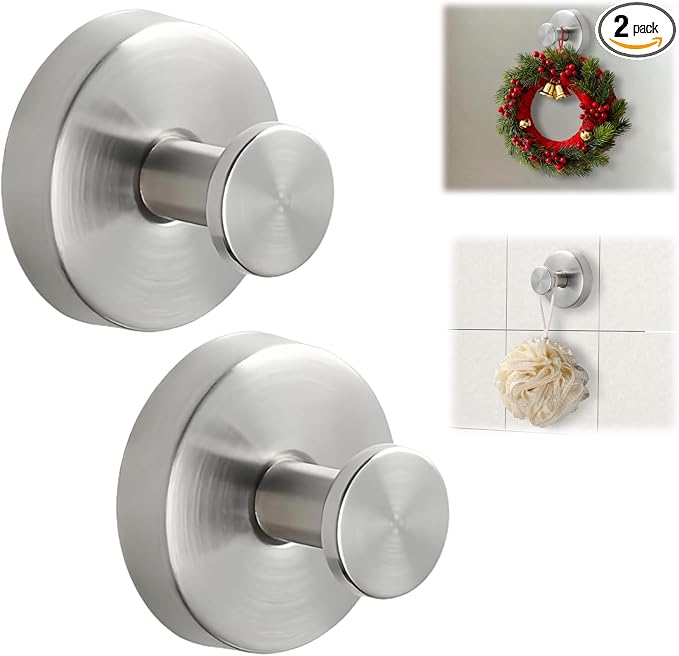 Suction Cup Hooks for Wreaths on Glass, No-Drill Suction Cup Hooks, Wreath by Homepage