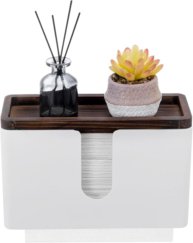 MyGift Deluxe Modern Matte White Metal Folded Commercial Paper Towel Holder - Image 6