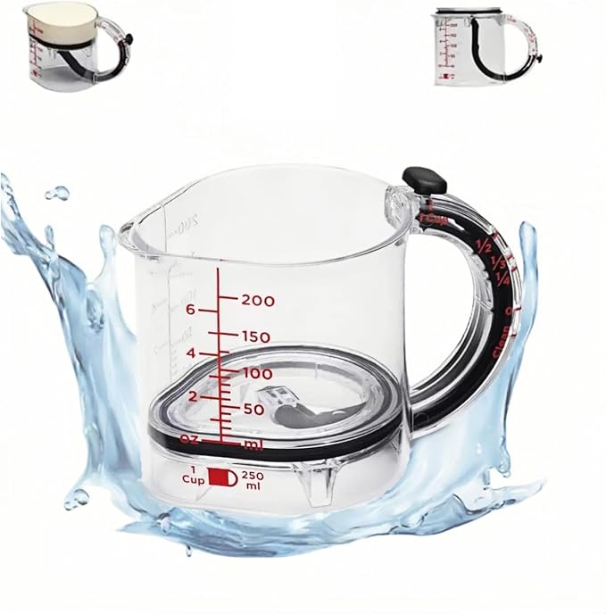 All in One Adjustable Measuring Cup, Push Up Measuring Cup Solid and Liquid by Unknown