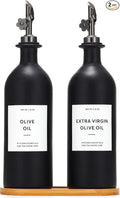 HOMCDALY Olive Oil Dispenser for Kitchen, 16oz Glass Oil Bottles by HOME