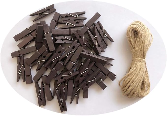 DurReus Small Wood Clothespins Cute Clip Photo Holders DIY Art Craft Display by Unknown