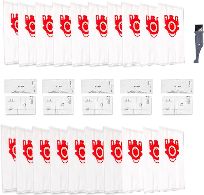 20 Pack 3D Airclean Bags Replacement by I+clean