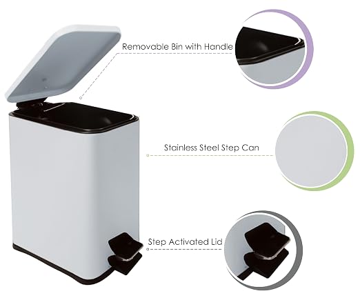 Stainless Steel Small Trash Can - Image 4