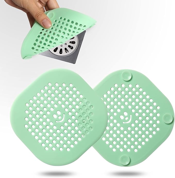 2 Pack Drain Cover Hair Catcher Silicone Drain Protector Hair Stopper by Couidlmakeslifecolorful
