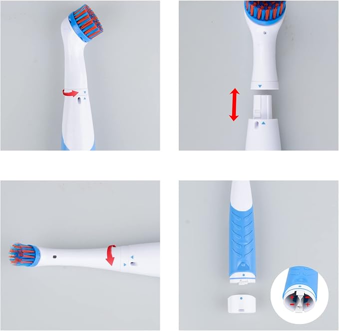 Electric Cleaning Brush with 4 in 1 Multiple Brush Heads, Indoor Household - Image 3