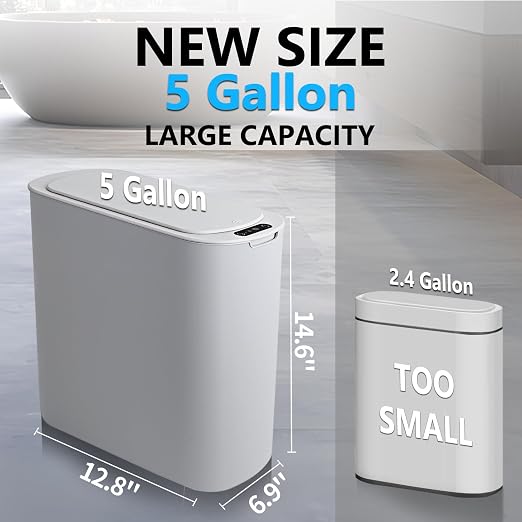 5 Gallon Motion Senor Bathroom Trash Can - Image 3