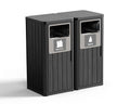 ROJIK 35" Tall Outdoor Trash Can, Weatherproof Resin Garbage Indoor Durable by ROJIK