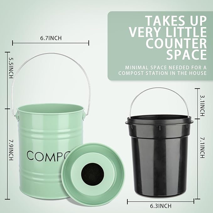 Vipush Kitchen Countertop Compost Bin - Image 5