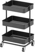 3 Tier Modern Metal Rolling Tool Cart by Unknown