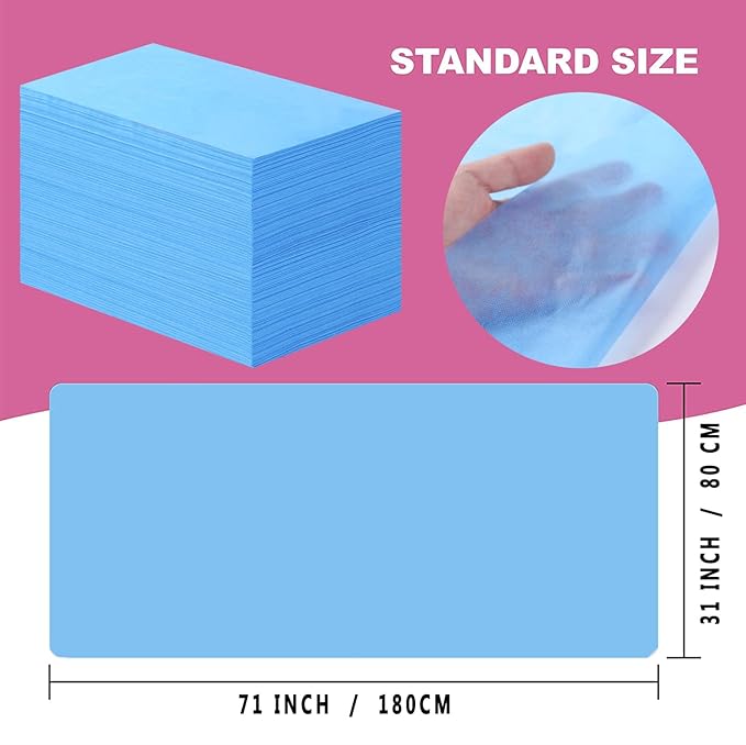 Disposable Bed Sheets 200 Pcs 31" x 71" Massage Table Sheets Non Woven Fabric - Image 4