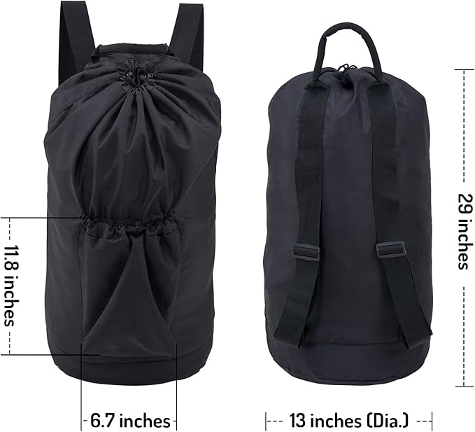 Laundry Backpack Bag, Dirty Clothes Travel Laundry Bag - Image 2
