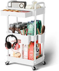 3 Tier Rolling Cart Organizer, Laundry Room Bathroom Organizers and Storage by Sorgion